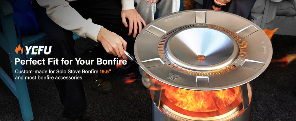 YEFU Fire Pit Heat Deflector for Solo Stove Bonfire 19.5"