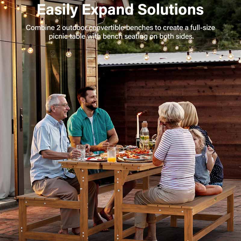 YEFU®︎ Convertible Bench Picnic Table