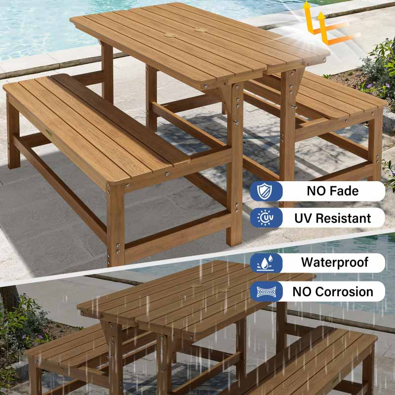 YEFU®︎ Convertible Bench Picnic Table