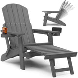 YEFU®︎ Foldable Adirondack Chair with Ottoman