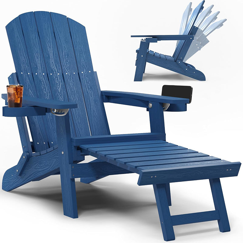 YEFU®︎ Foldable Adirondack Chair with Ottoman