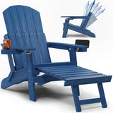 YEFU®︎ Foldable Adirondack Chair with Ottoman