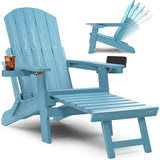 YEFU®︎ Foldable Adirondack Chair with Ottoman