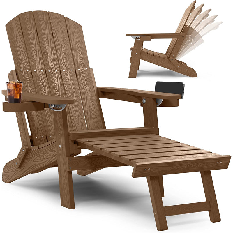 YEFU®︎ Foldable Adirondack Chair with Ottoman