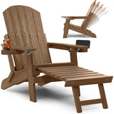 YEFU®︎ Foldable Adirondack Chair with Ottoman
