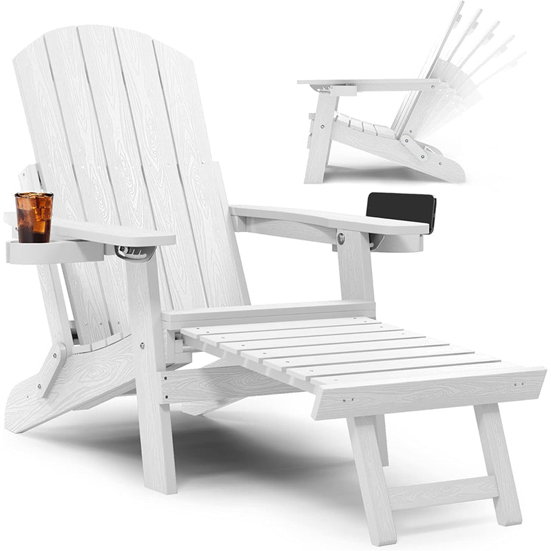 YEFU®︎ Foldable Adirondack Chair with Ottoman
