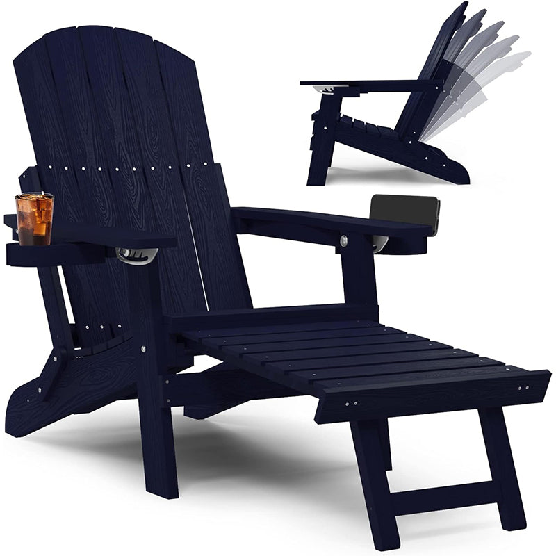 YEFU®︎ Foldable Adirondack Chair with Ottoman