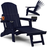 YEFU®︎ Foldable Adirondack Chair with Ottoman