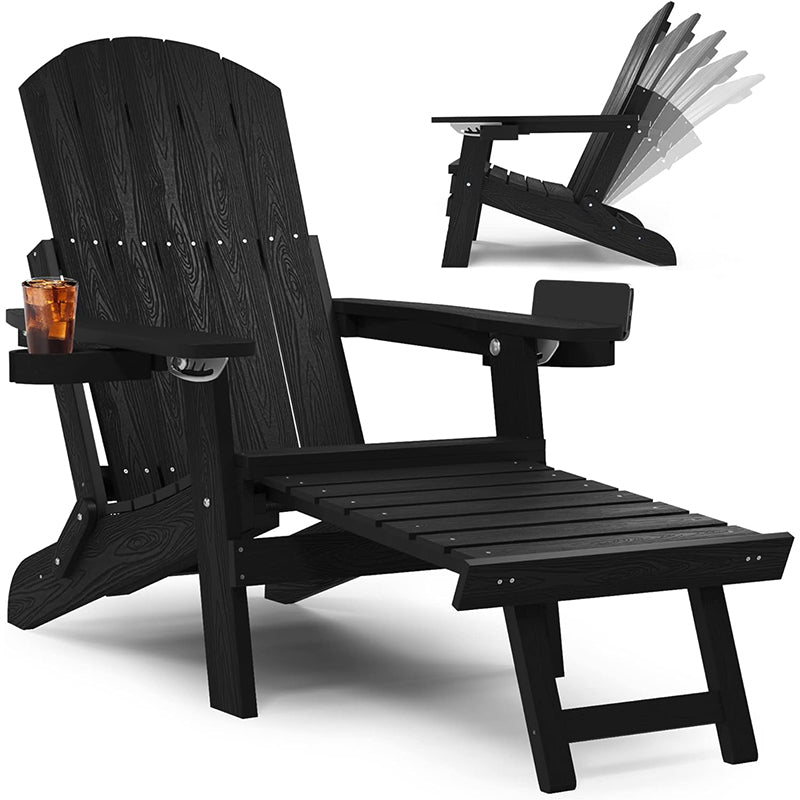 YEFU®︎ Foldable Adirondack Chair with Ottoman