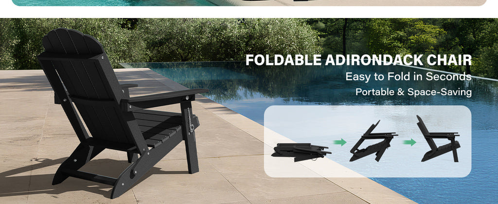 YEFU® Folding Adirondack Chair