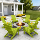 Striking Kelly Green Color Adirondack chairs 6pcs
