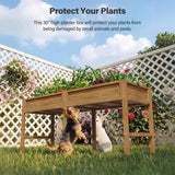【Ergonomic Waist-High Design to Eliminate Bending】: Designed at a comfortable 30-inch (waist-high) height, this herb garden planter outdoor is a tall elevated planter box that completely eliminates the need for kneeling, bending, or squatting. 