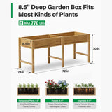 This weatherproof design withstands all seasons, saving you from frequent replacements and maintenance costs, making it the ideal planter raised beds for balcony, patio, or backyard use.