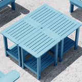 YEFU®︎ Side Tables 16'' double layer Outdoor Table for Patio