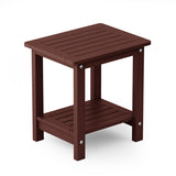 YEFU®︎ Side Tables 16'' double layer Outdoor Table for Patio