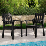 YEFU®︎ Adirondack Chair Plastic Weather Resistant Black