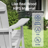 ARC-YEFU Adirondack Rocking Chair, All-Weather Resistant, like real wood HIPS material