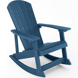 Oversized Rocker Chair Look Like Real Wood Navy Blue