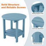 YEFU®︎ Adirondack 18" Double Outdoor Side Table Blue