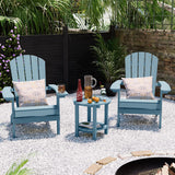 YEFU®︎ Adirondack 18" Double Outdoor Side Table Blue