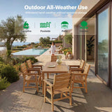 YEFU® HIPS Long Patio Dining Table Set