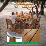 YEFU® HIPS Long Patio Dining Table Set