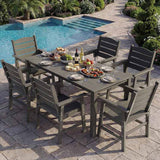 YEFU® HIPS Long Patio Dining Table Set