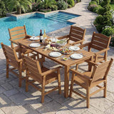 YEFU® HIPS Long Patio Dining Table Set