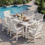 YEFU® HIPS Long Patio Dining Table Set