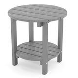 YEFU®︎ Adirondack 18" Double Outdoor Side Table Grey