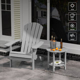 YEFU®︎ Adirondack 18" Double Outdoor Side Table Grey