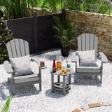 YEFU®︎ Adirondack 18" Double Outdoor Side Table Grey