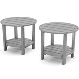 YEFU®︎ Adirondack 18" Double Outdoor Side Table Grey