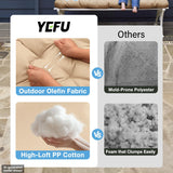 YEFU® Outdoor Porch Swing Cushions with Backrest