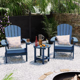 YEFU®︎ Adirondack 18" Double Outdoor Side Table Navy