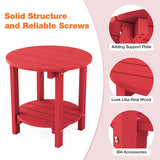 YEFU®︎ Adirondack 18" Double Outdoor Side Table Red