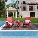 YEFU®︎ Adirondack 18" Double Outdoor Side Table Red