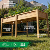 【Reinforced & Heavy-Duty, Supports Up to 770 lbs】: Engineered for exceptional strength, this garden box​ features thickened HIPS panels and internal cross-beam reinforcement. With a remarkable load capacity of 770 pounds, this heavy-duty raised garden beds outdoor​ securely holds deep, moist soil and mature plants without sagging, collapsing, or deforming. This reinforced raised bed planter provides peace of mind for creating lush, three-dimensional garden beds filled with soil, plants, and accessories.