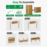  Get started in no time! Our raised bed garden planter comes with pre-drilled holes and all necessary hardware. With clear, illustrated instructions, assembly of this raised bed​is a simple, 5-step process requiring no special tools. A single person can have it fully assembled and ready for soil in under 30 minutes, allowing you to quickly begin your gardening project on your deck, balcony, or in your patio, yard effortlessly.