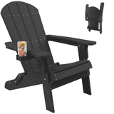 YEFU®︎ Oversized Plastic Adirondack Chair with Cup Holder
