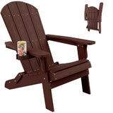 YEFU®︎ Oversized Plastic Adirondack Chair with Cup Holder