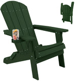 YEFU®︎ Oversized Plastic Adirondack Chair with Cup Holder