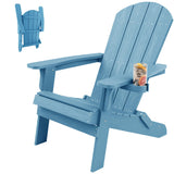 YEFU®︎ Oversized Plastic Adirondack Chair with Cup Holder