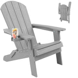 YEFU®︎ Oversized Plastic Adirondack Chair with Cup Holder
