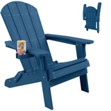 YEFU®︎ Oversized Plastic Adirondack Chair with Cup Holder