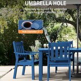 YEFU table of the outdoor dining sets is specially designed with umbrella holes, which can be used with a umbrella and allows you to have a pleasant meal in the shade.