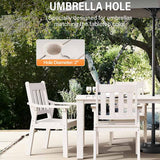 YEFU outdoor patio table and chairs are perfect for outdoor gatherings, with the advantages of weather resistance and low maintenance. You can use it for a long time without frequent replacement