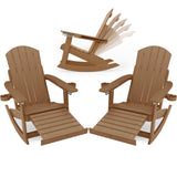 YEFU®︎ 5-Position Adirondack Rocker with Ottoman