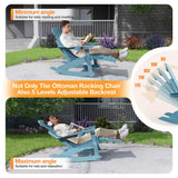 YEFU®︎ Adirondack Rocking Chair with Ottoman