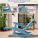 YEFU®︎ Adirondack Rocking Chair with Ottoman